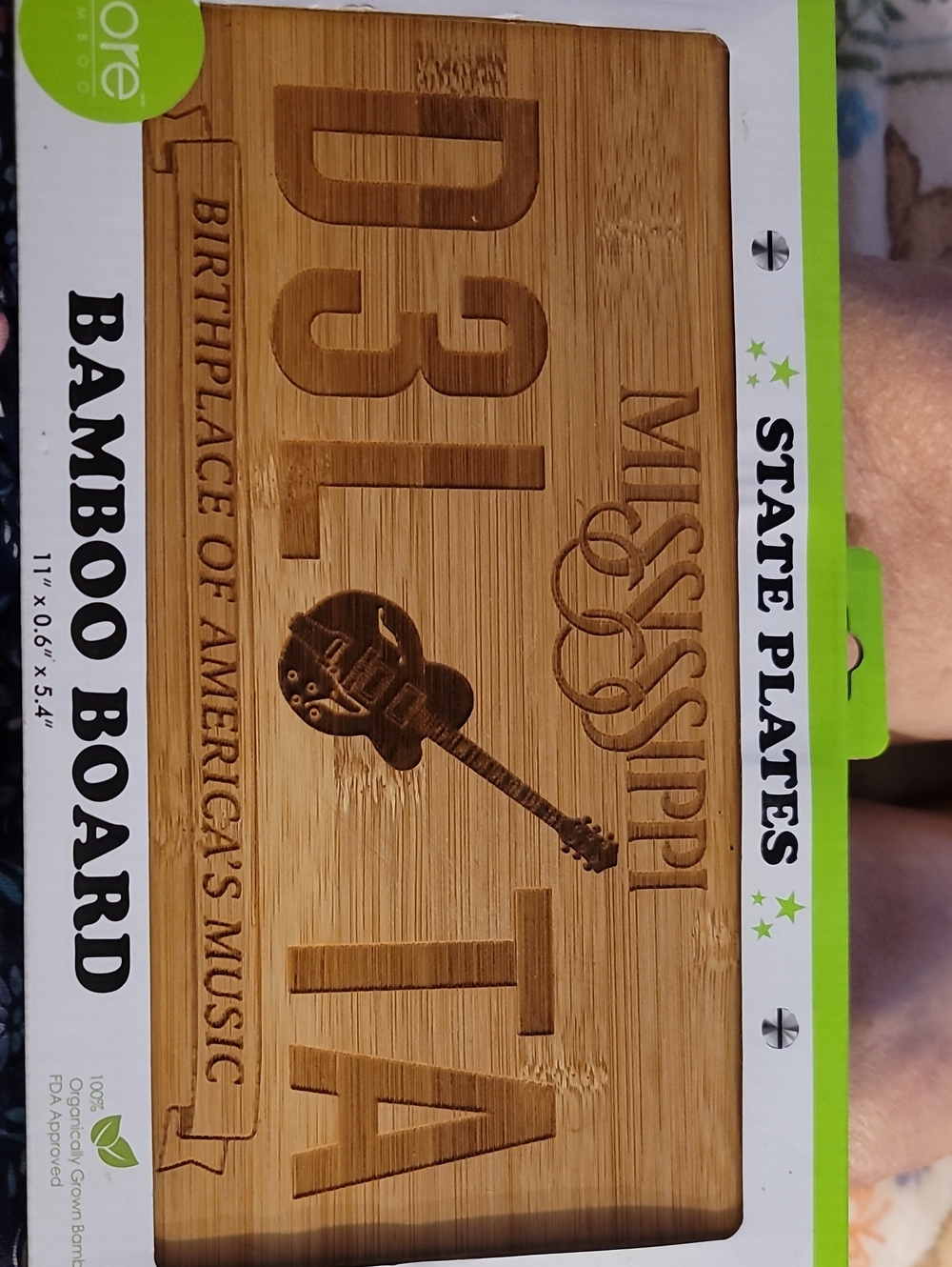 BAMBOO Natural Tone Mississippi D3L Guitar Bamboo Wall Plate